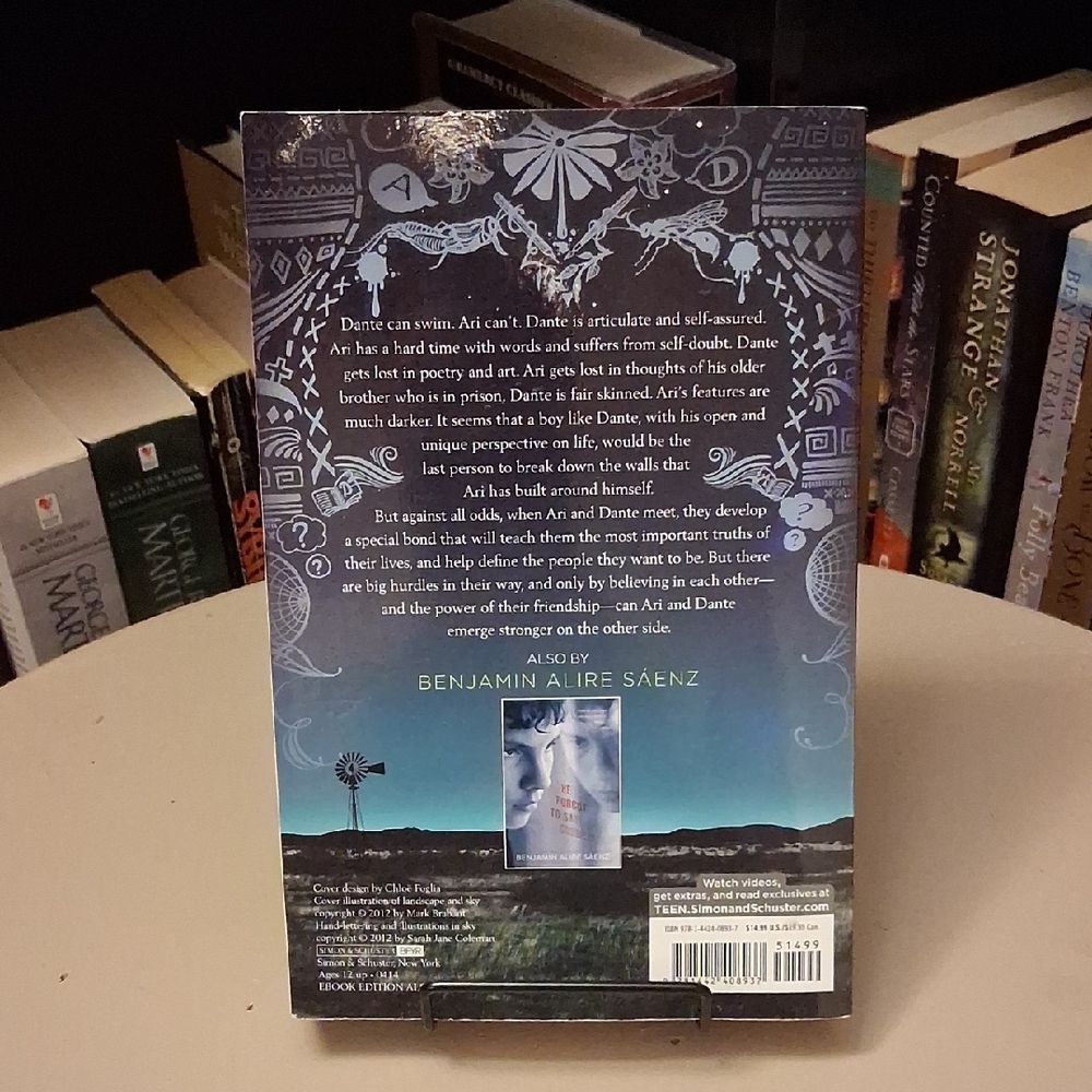 Aristotle and Dante Discover the Secrets of the Universe By Benjamin Alire Saenz - Picture 2 of 3